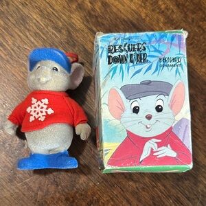 Vintage 1990 McDonalds Ornament Bernard Disney The Rescuers Down Under Toy Xmas